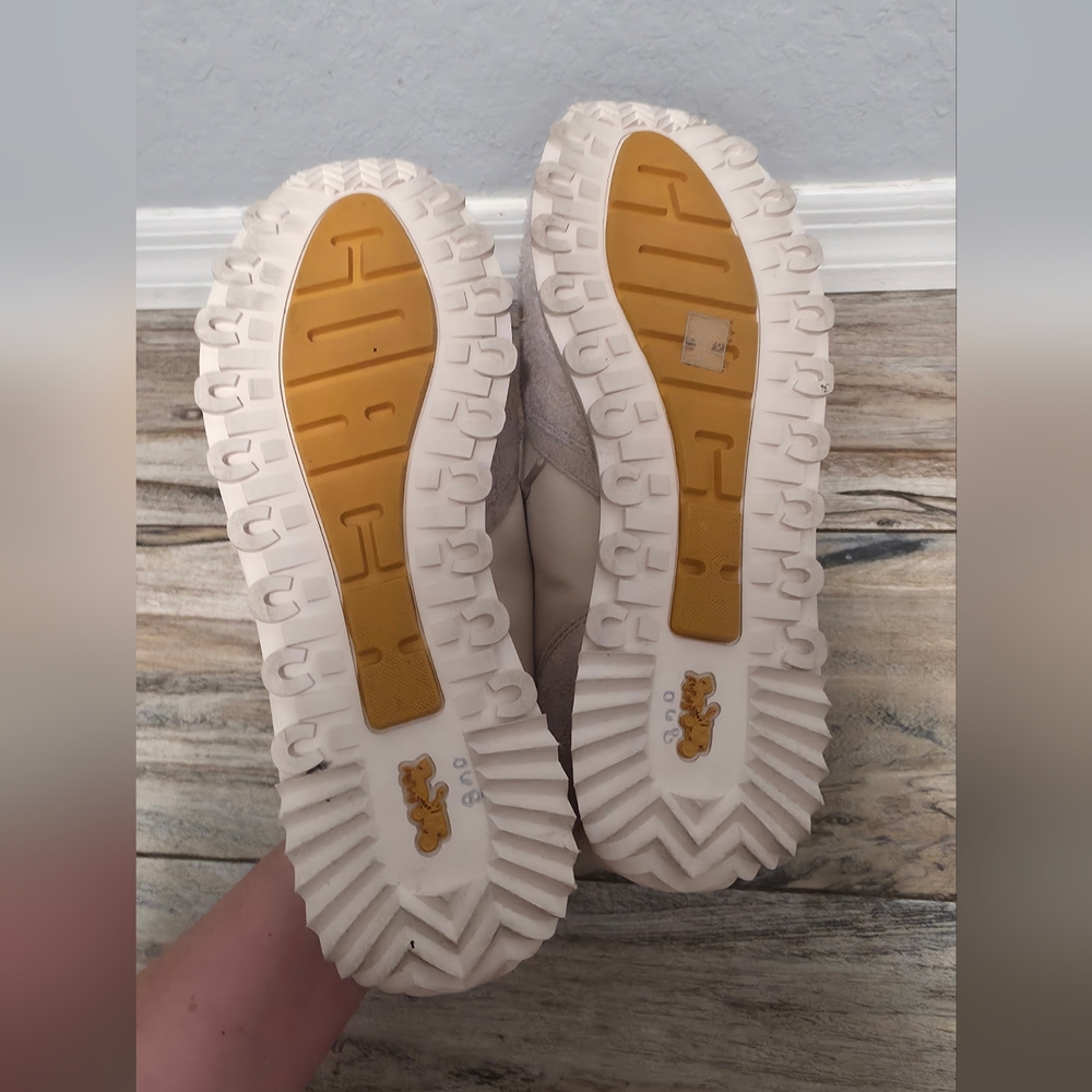 COACH Women's Ivory Suede & Leather Retro Sneakers - Ivory 9.5 - Picture 6 of 9